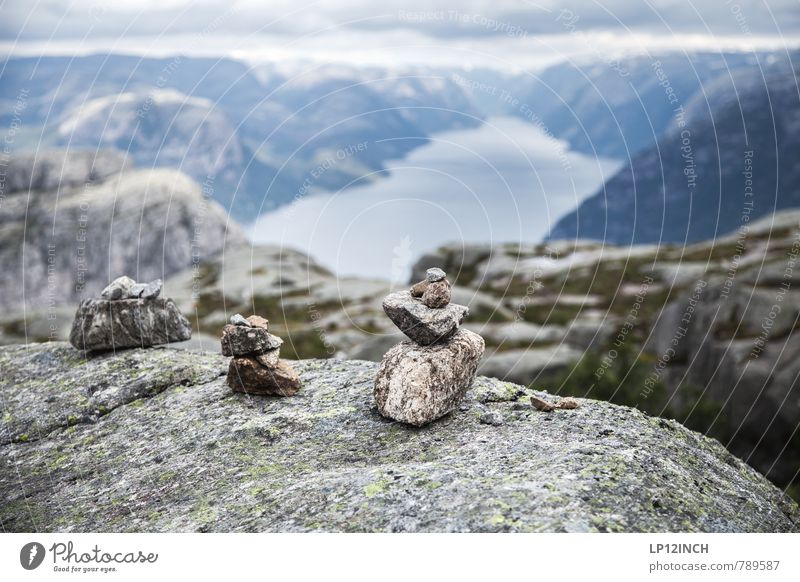 N O R W A Y - Male - XVIII Vacation & Travel Tourism Trip Adventure Far-off places Mountain Hiking Clouds Rock Fjord Lysefjord Norway Tourist Attraction Stone