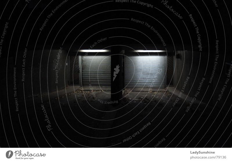 departure Foreign Highway ramp (entrance) Garage Light Dark Mysterious Night Underground garage Black London Underground Architecture Anonymous Gate Street