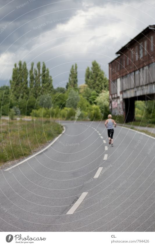 Eastern Cross Sports Jogging Human being 1 Environment Nature Landscape Sky Clouds Building Wall (barrier) Wall (building) Traffic infrastructure Street