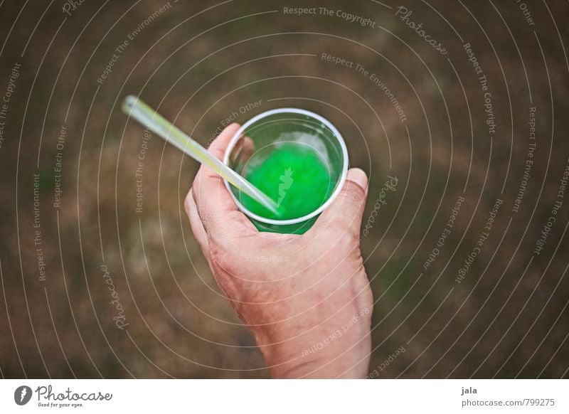 slush Beverage Cold drink Lemonade Mug Straw Feminine Hand Fresh Delicious Sweet Trashy Green Thirst Retentive Colour photo Exterior shot Copy Space left