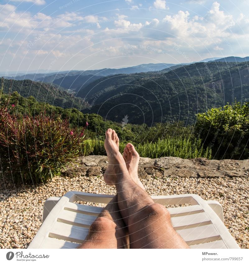 pool break Environment Nature Landscape Wind Forest Virgin forest Hill Swimming & Bathing Deckchair Feet Legs To enjoy France Rhône-Alpes region Relaxation