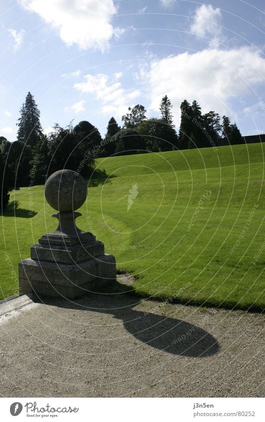 Powerscourt Gardens Part 2 Green Meadow Grass Tree Dublin Park Ireland Lanes & trails Stone Blue Sky Wicklow county powerscourt gardens