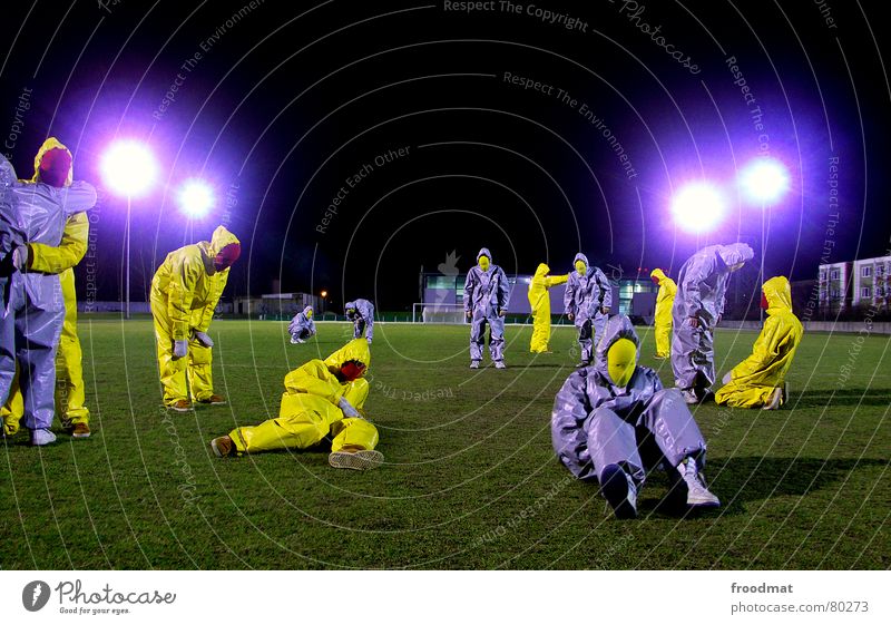 graugelb™ - football Cottbus Gesture Collage Football pitch Gray Yellow Gray-yellow Suit Rubber Art Stupid Futile Hazard-free Crazy Funny Joy Back-light Green