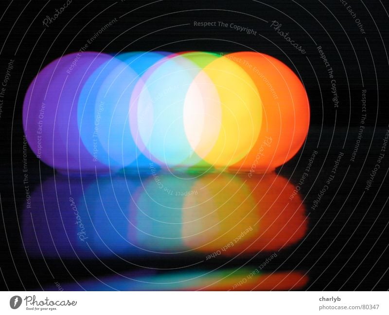 lights Rainbow Light Long exposure Round Black colour mixture Colour Sphere