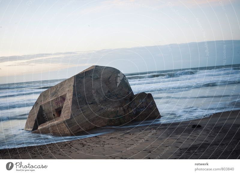 bunker surfing Nature Landscape Elements Water Waves Coast Beach Ocean Atlantic Ocean Emotions Moody Serene Freedom Stagnating Change Time Dugout Colour photo