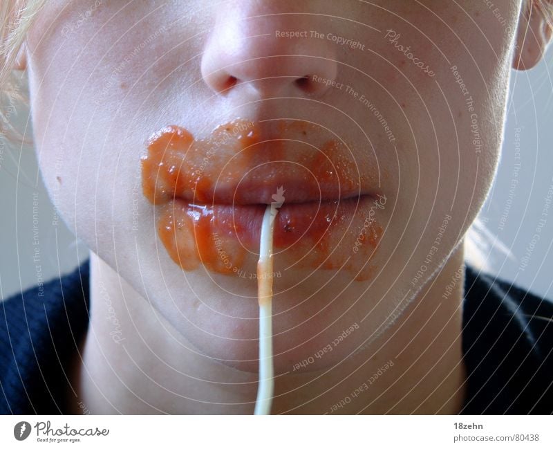 Dinner for One Colour photo Interior shot Close-up Detail Food Dough Baked goods Nutrition Vegetarian diet Italian Food Face Human being Feminine Young woman