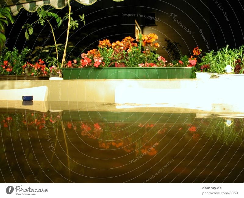 balcony Balcony Flower Table Reflection Long exposure Chair