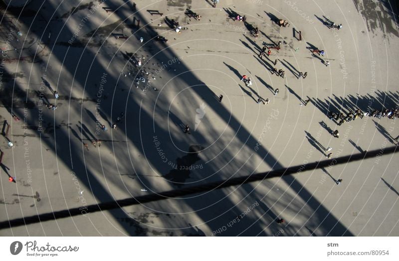 eiffel and a lot of people Human being Bird's-eye view Places Diagonal Group Tourist Paris Tower Level Shadow Stand