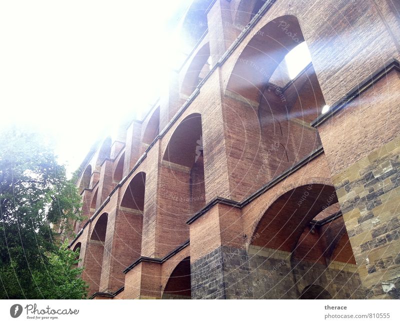 Göltzschtal Bridge Hiking Logistics Manmade structures Architecture Tourist Attraction Rail transport Train travel Might viaduct Brick Vogtlandkreis