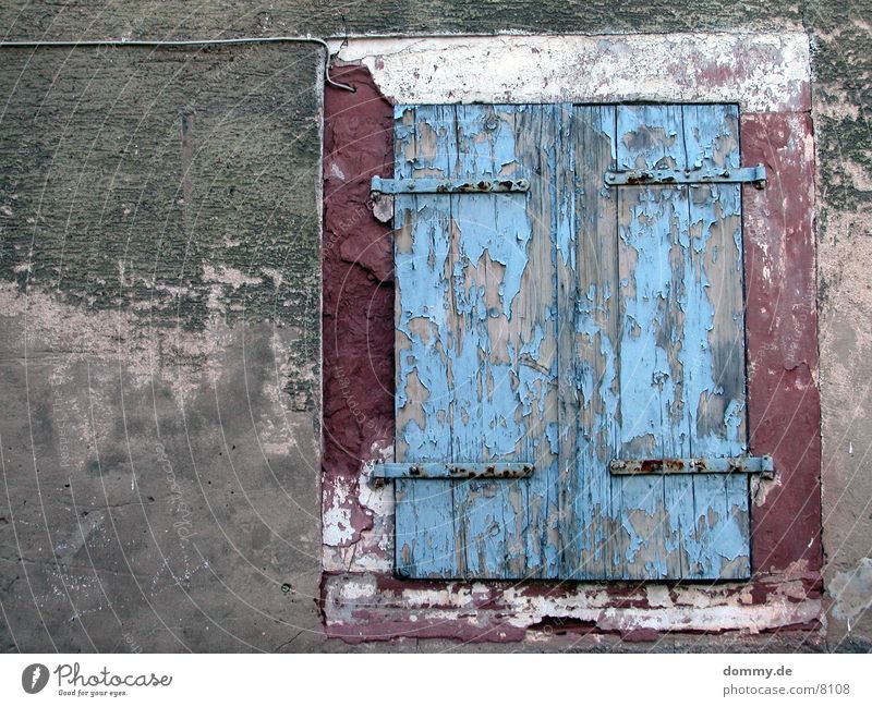 dirtyWINDOW Window Broken Macro (Extreme close-up) Close-up Colour Old Blue Frame kaz