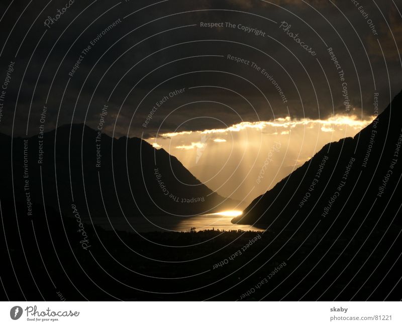 Enlightenment Canton Schwyz Lake Area Sunset Switzerland Well Awareness Clouds Sky Evening Mountain Canopy (sky) Helvetia Dusk Paradise