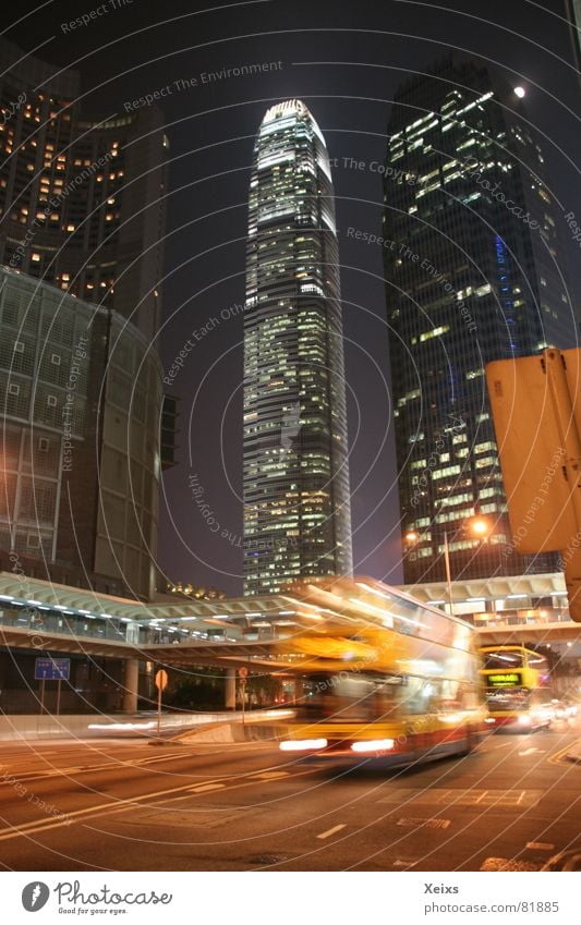 hong kong at night Town Capital city Downtown Populated House (Residential Structure) High-rise Bank building Tower Manmade structures Building Architecture