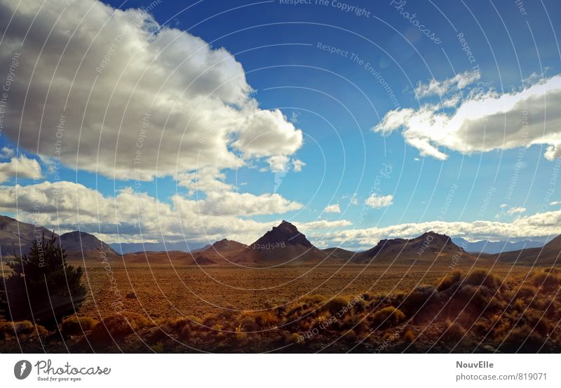 On the Road, again. Nature Landscape Sky Clouds Sun Moody Travel photography Vacation & Travel Colour photo Exterior shot Deserted Day Light Sunlight