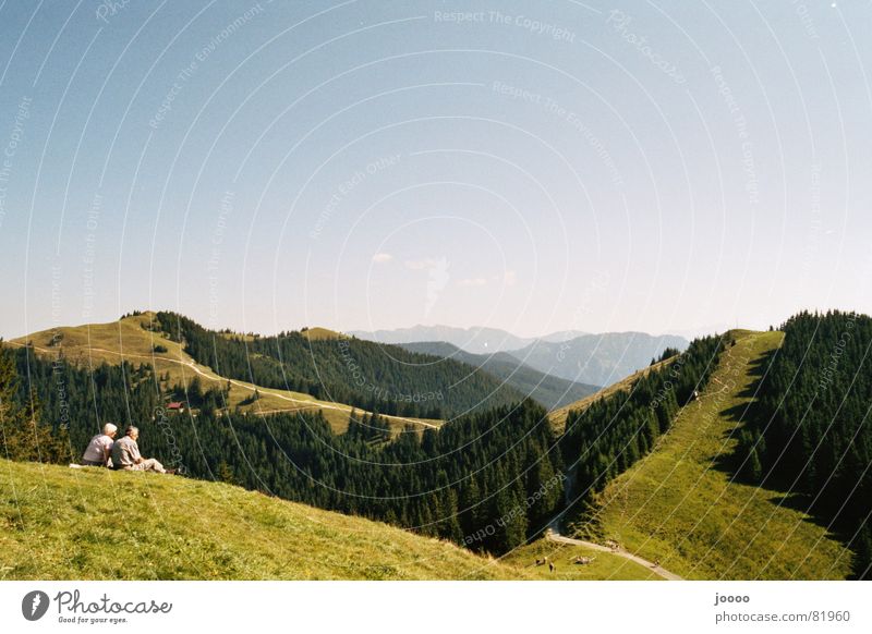 mountain view Hiking Break Summer Mountain hörnle Alps Nature