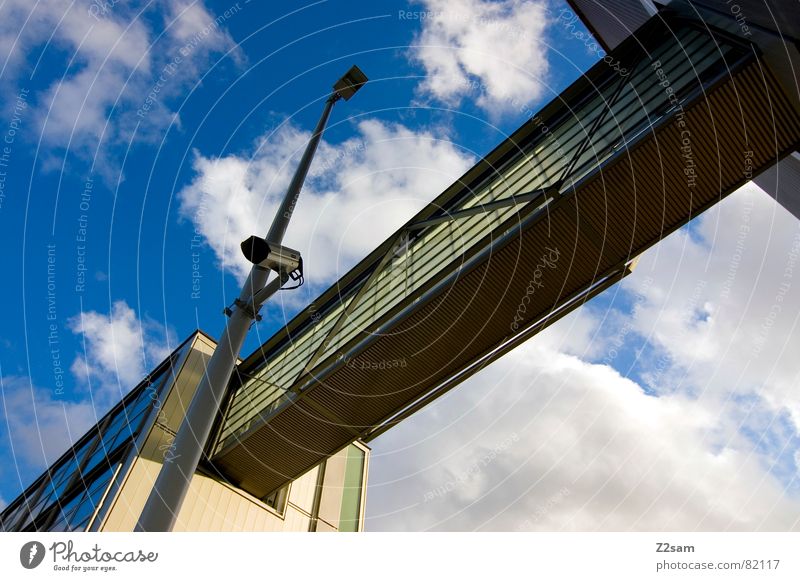 Monitoring IV Perspective Surveillance Video Lantern Abstract Building House (Residential Structure) Clouds Passage Connect Window Style Geometry Camera Modern