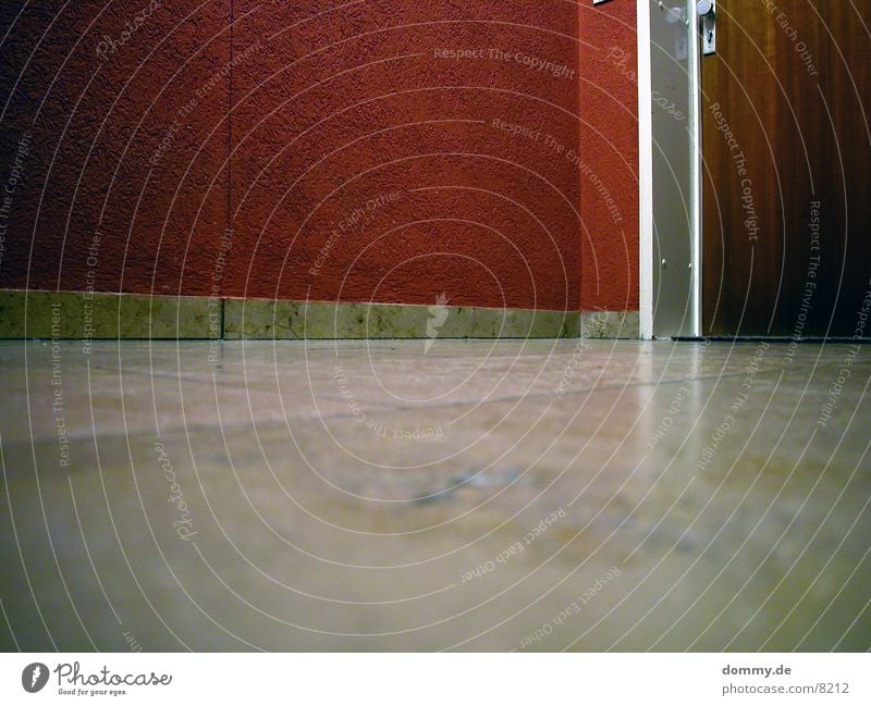 hallway Hallway Red Wall (building) Long exposure Door