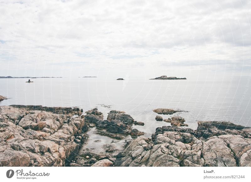 Rocky Nature Sky Clouds Coast Bay Fjord North Sea Ocean Granite Norway Vacation in Norway Free Blue Gray Calm Wanderlust Loneliness Adventure Vacation & Travel