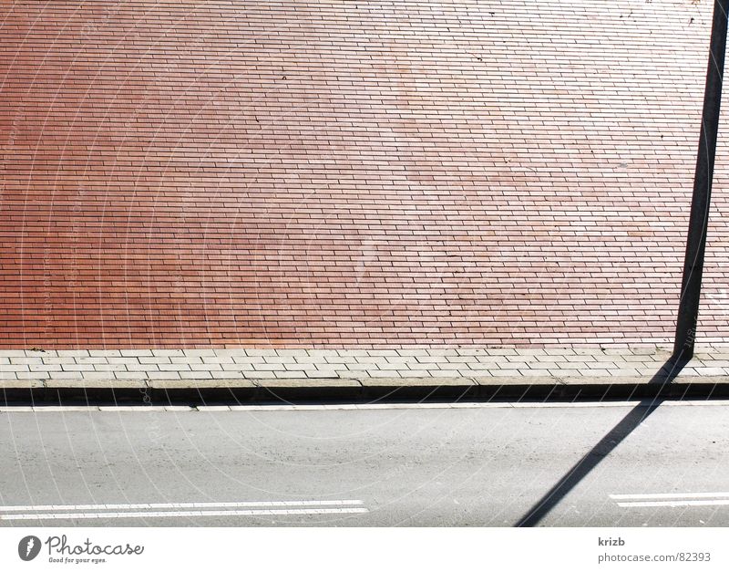 Three after seven. Curb Lantern Sidewalk Pedestrian precinct Traffic lane Barcelona Midday sun Pavement Darken Asphalt Detail Traffic infrastructure Shadow