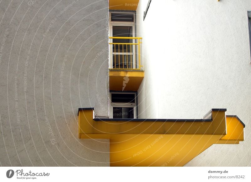 yellow Yellow Building Balcony Roof Entrance Flashy Architecture unusual