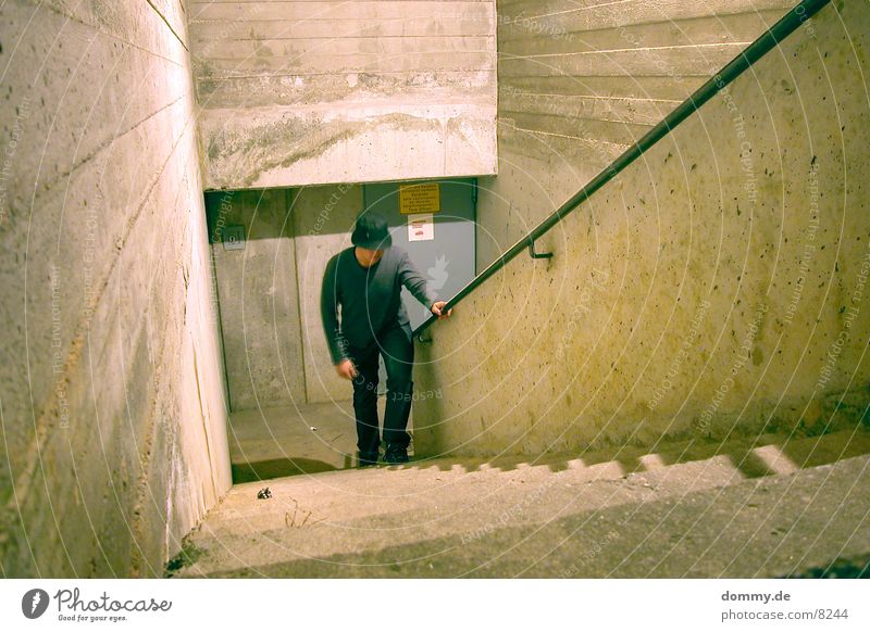 Man and Concrete I Long exposure Night Style Thomas Stairs