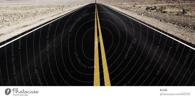 asphalt Horizon Asphalt Death valley Nationalpark Loneliness Badlands In transit Driving Americas Expedition Itinerary Road traffic Country road Freeway Street