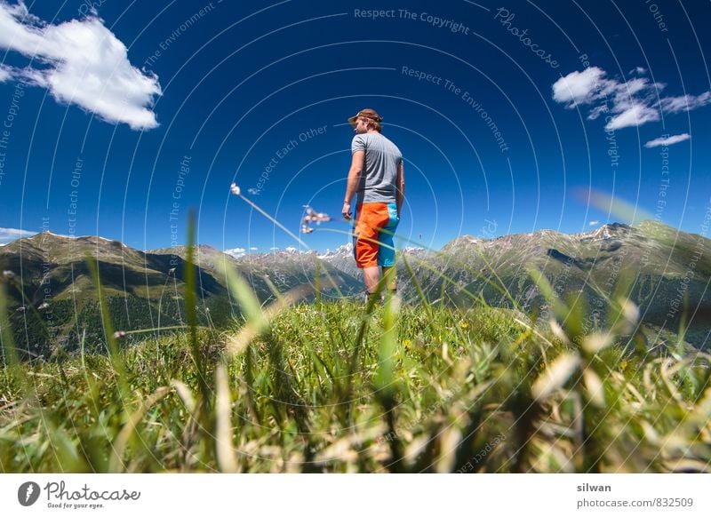 great view #2 Vacation & Travel Hiking Masculine Young man Youth (Young adults) 1 Human being 18 - 30 years Adults Landscape Sky Clouds Horizon Summer