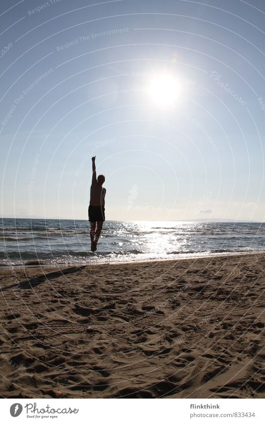 Super Man Vacation & Travel Far-off places Freedom Summer Summer vacation Sun Sunbathing Beach Ocean Sports Martial arts Human being Masculine Arm 1