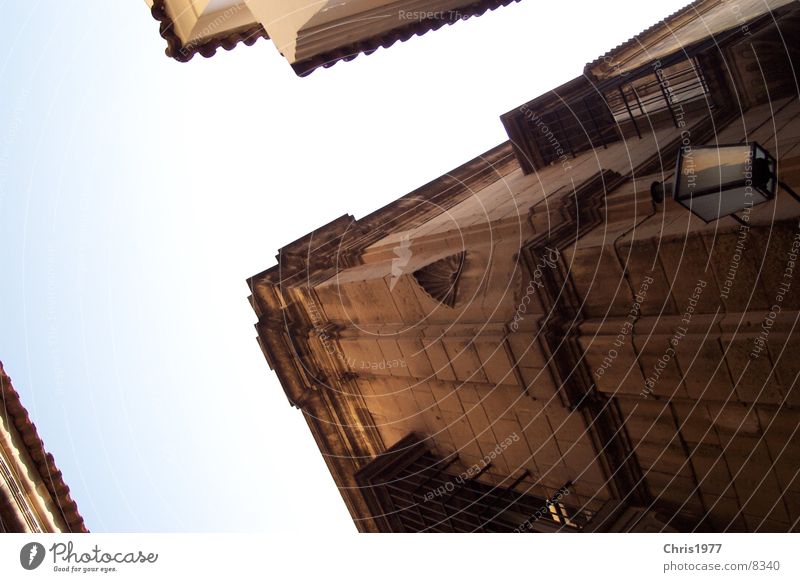 cross Barcelona Historic Mixture Perspective Corner Old Old building House (Residential Structure) Worm's-eye view