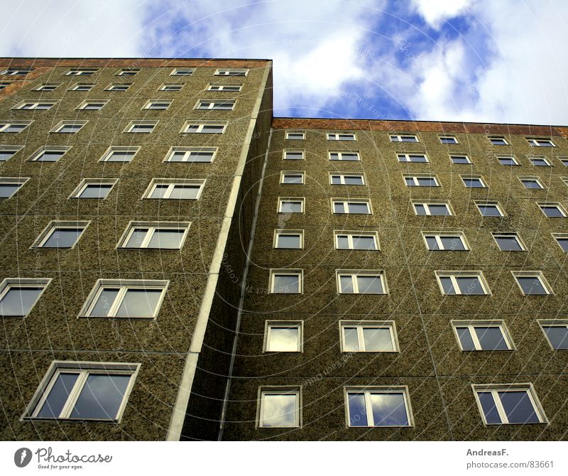 flat Prefab construction Hoyerswerda Fringe zone House (Residential Structure) Wall (building) East Germany High-rise Flat (apartment) Ghetto Window Nostalgia