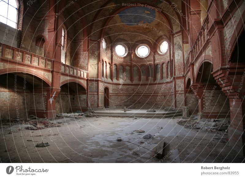 Church in ruins Bernburg Ruin Manmade structures Architecture Wall (barrier) Wall (building) Monument Stone Loneliness Religion and faith Altar Building rubble