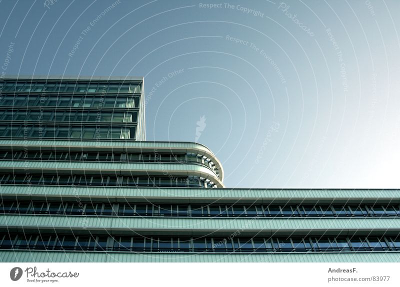 House and sky Agency Commute Energy industry Lacoma House (Residential Structure) Building Window Facade Glas facade Office building Cottbus Headquarters