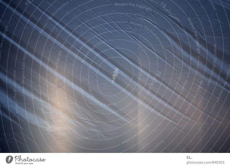 Impenetrable Window Mysterious Plastic Wrinkles Folds Concealed Hidden Window pane Cover up Colour photo Subdued colour Abstract Structures and shapes Deserted