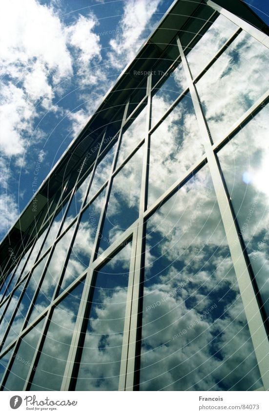 Cube 1 Trier Glass Architecture glass case Ungers thermal museum Sky Reflection Glas facade Modern architecture Museum