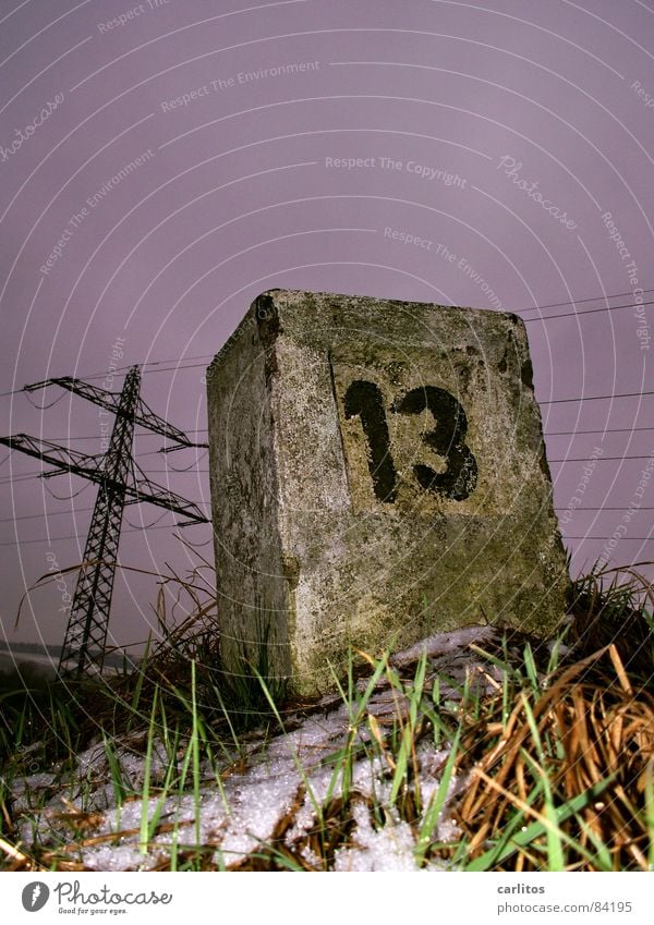 13 ... Bad luck in the game - Insolvency Fiasco Casino Disaster Playing Milestone High voltage power line Grass Game of chance Digits and numbers Jinx Bet Risk