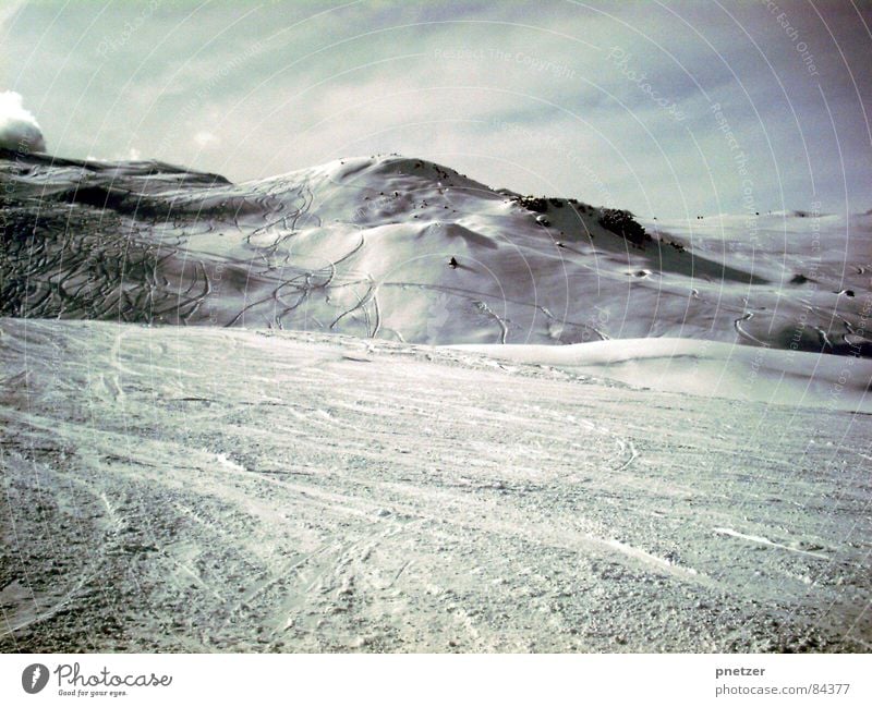 Black Snow Snowscape Cold Italy Winter White Neutral color Mountain Frost Black & white photo Snow layer Snowcapped peak Panorama (View) Ski resort