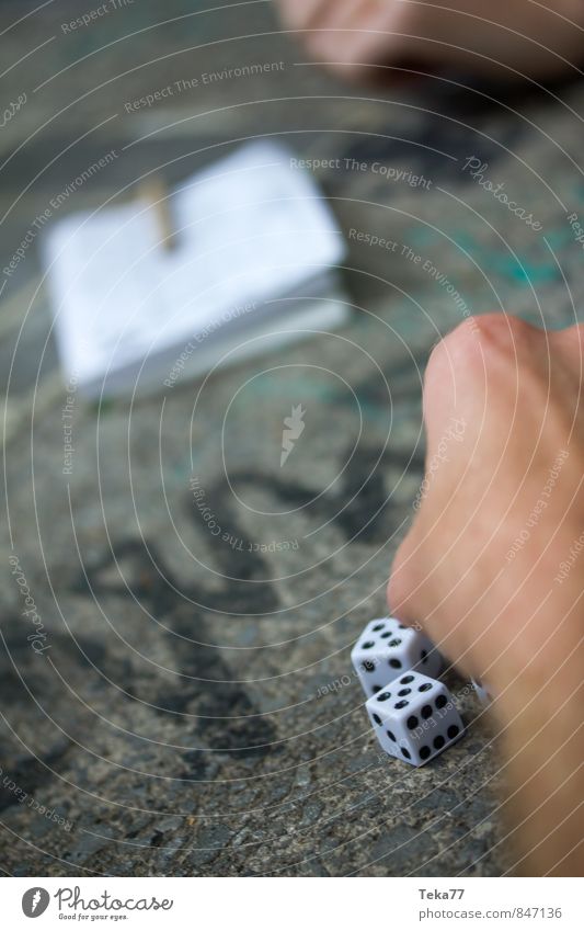 ZEHN - The dice have been cast Stone Sign Digits and numbers Contentment Happy Communicate Dice Kniffel Playing Board game Colour photo Exterior shot Close-up