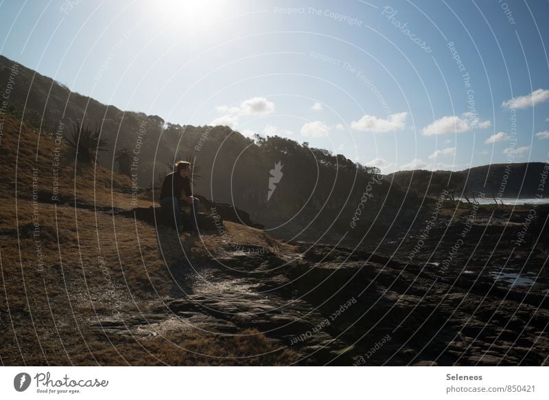 habitat Vacation & Travel Tourism Trip Adventure Far-off places Freedom Summer Masculine Man Adults 1 Human being Environment Nature Landscape Sky Clouds Coast