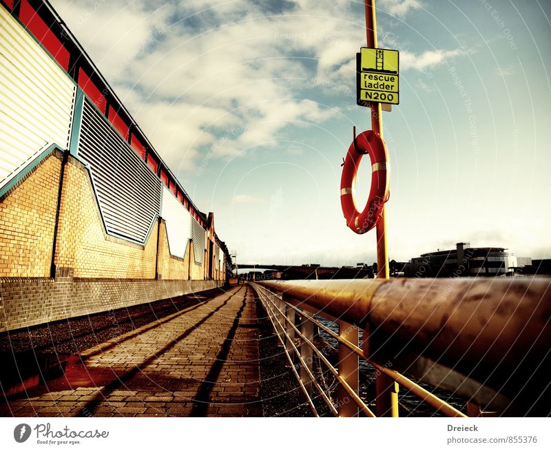 Along the Clyde Water Sunlight Spring Summer Autumn Beautiful weather River Glasgow Scotland Great Britain Europe Town Downtown Deserted Facade Navigation