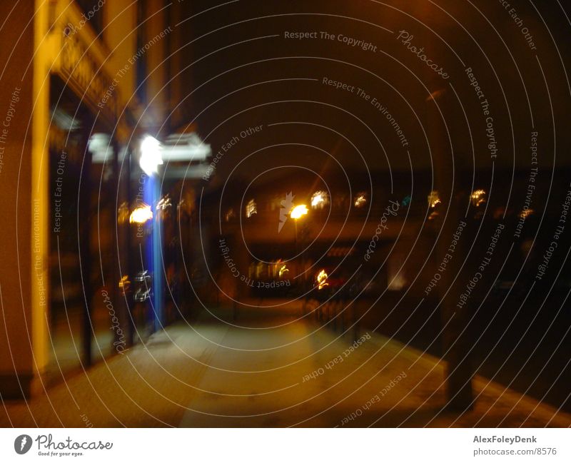 Dark Street Night Long exposure Light Lanes & trails