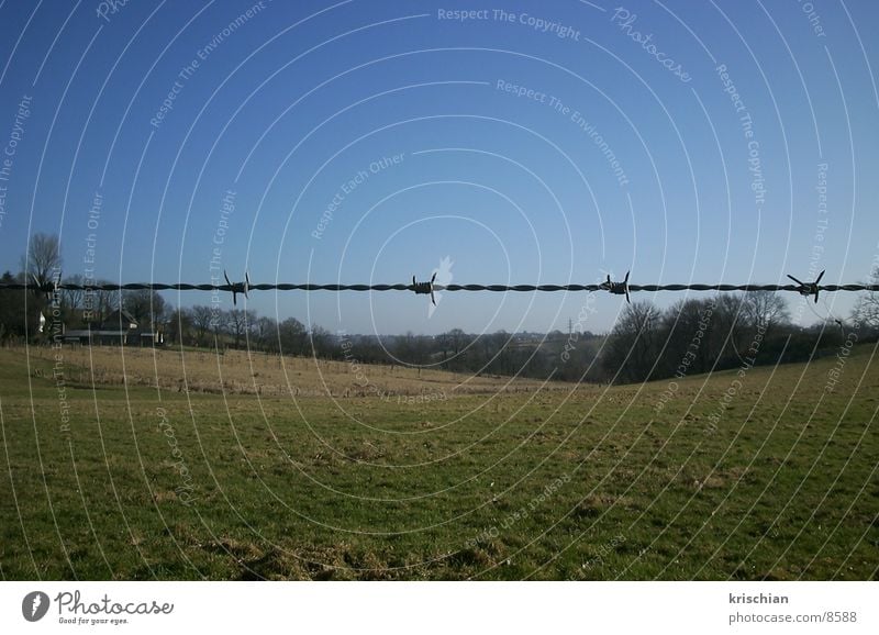 divided landscape Barbed wire Landscape