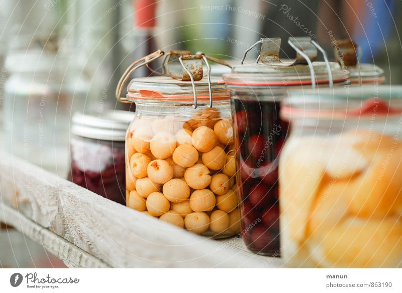 preserves Food Fruit Dessert Preserving jar Supply Nutrition Organic produce Vegetarian diet Vitamin Fresh Healthy Delicious Natural Colour photo Deserted Day