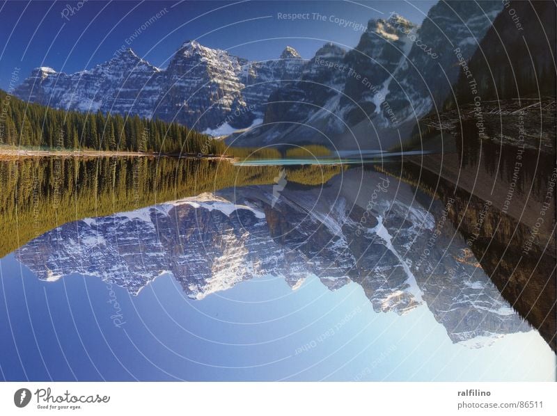 Idyllic tranquillity Lake Canada National Park Calm Summer Fantastic Mountain Landscape