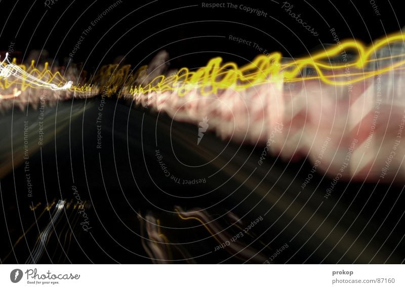 Trippin' 2 Lane markings Sign forest Transport Highway Light Visual spectacle Rear light Movement Overtake Night Tar Asphalt Letters (alphabet) Sweep