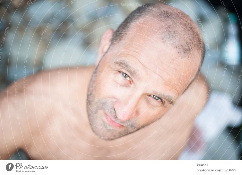 one look says more Lifestyle Leisure and hobbies Vacation & Travel Summer vacation Sunbathing Beach Human being Masculine Man Adults Head Eyes Shoulder 1