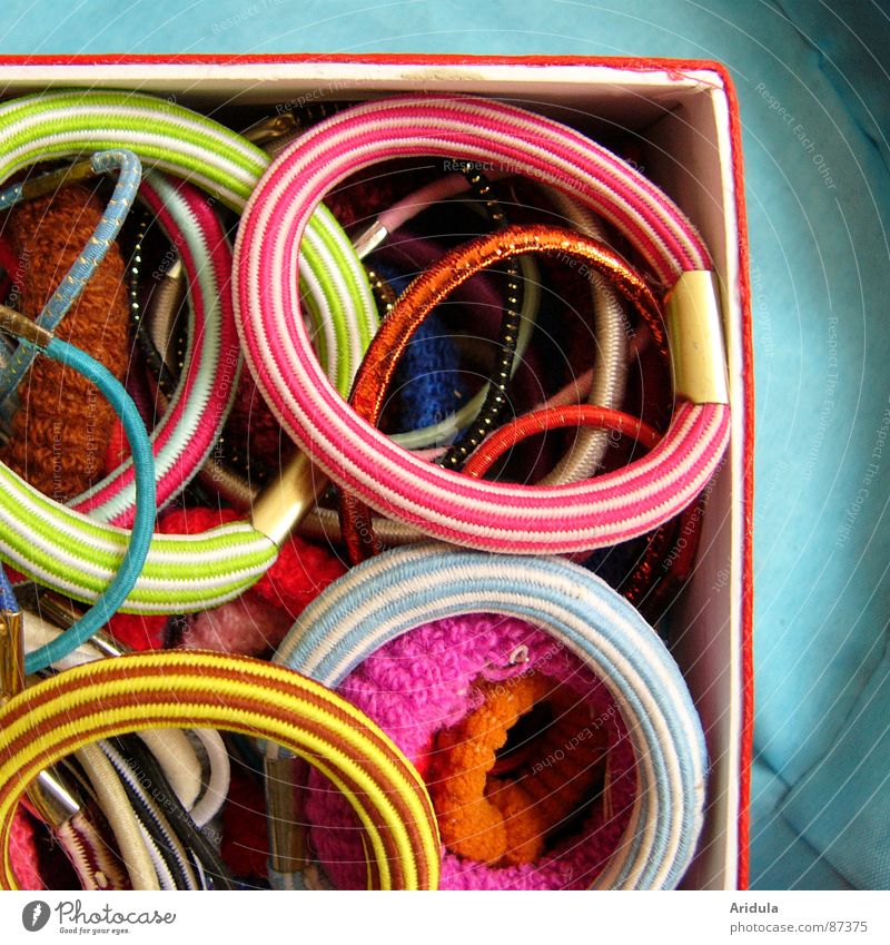 hair gums Hair and hairstyles Stripe Round Chic Carton Multicoloured Beautiful Colour motley Loudspeaker