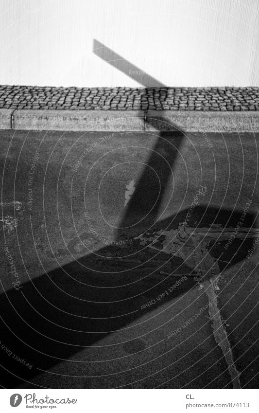 barrier Deserted Wall (barrier) Wall (building) Transport Traffic infrastructure Street Lanes & trails Control barrier Stone Concrete Sharp-edged Gloomy