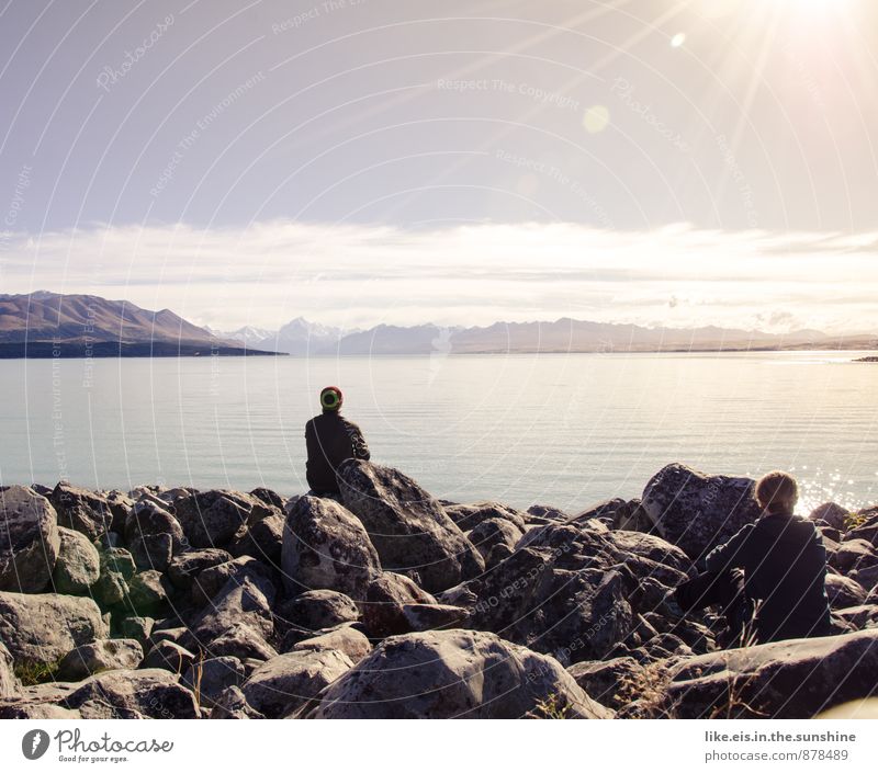 mount-cook-panoramic view 2 Human being Far-off places Lake Lakeside Stone Rock Colour photo