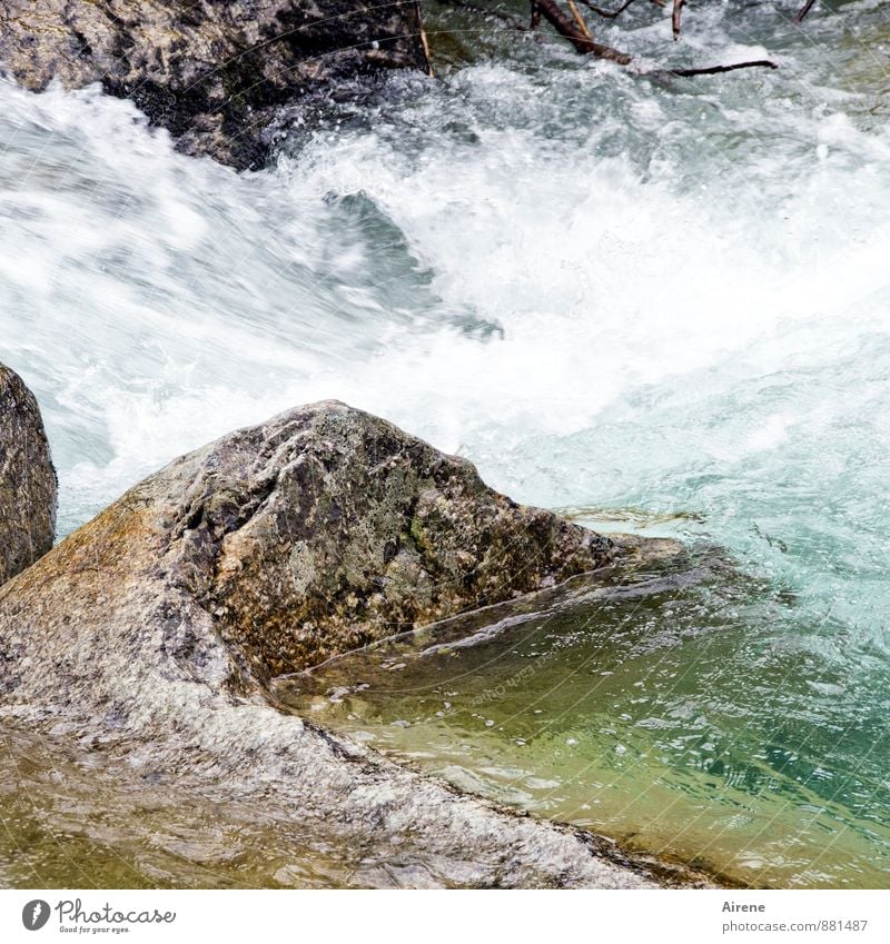 even more white water Nature Elements Water Rock Waves Brook River Mountain stream Whitewater Fresh Cold Wild Gray Green Power Turquoise Blue-green Massive