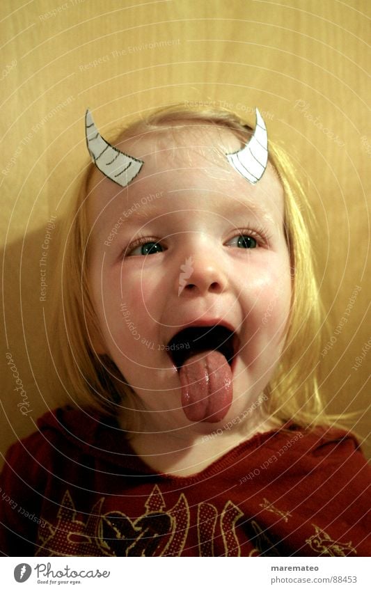 Small Deibel Devil Thusnelda Bah Child Girl Disobedient Plagues Boy (child) Playing Roleplay Cliche Anti-authoritarian Kindergarten Joy deibel Antlers