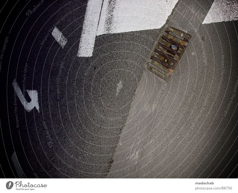 KEEP ON FLYING Town Asphalt Gray Under Pedestrian Transport Gloomy Pattern Background picture Structures and shapes Square Graphic White Highway Style Gully